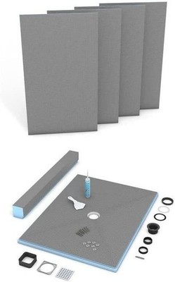 Wedi Fundo Primo US2000015 Waterproof Shower Kit 42'' x 42'' Shower Base 3.5'x3.5'