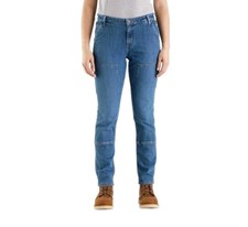 NEW Carhartt Rugged Flex Relaxed Fit Double Front Jean Womens BD5110W SZ 6 Tall