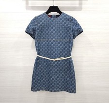 Gucci Denim Jacquard Belt Dress 818219 156499709 [P]
