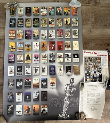 Vintage 1998 70th Anniversary Oscar Award Ceremony Silver Movie Poster w/ Letter