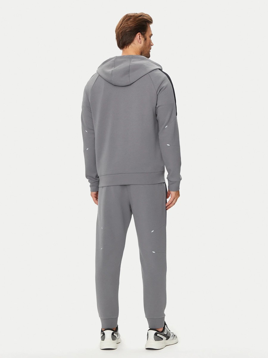 HUGO BOSS $399 Mens TRACKSUIT SET Hoodie + Jogger Pants Gray Black