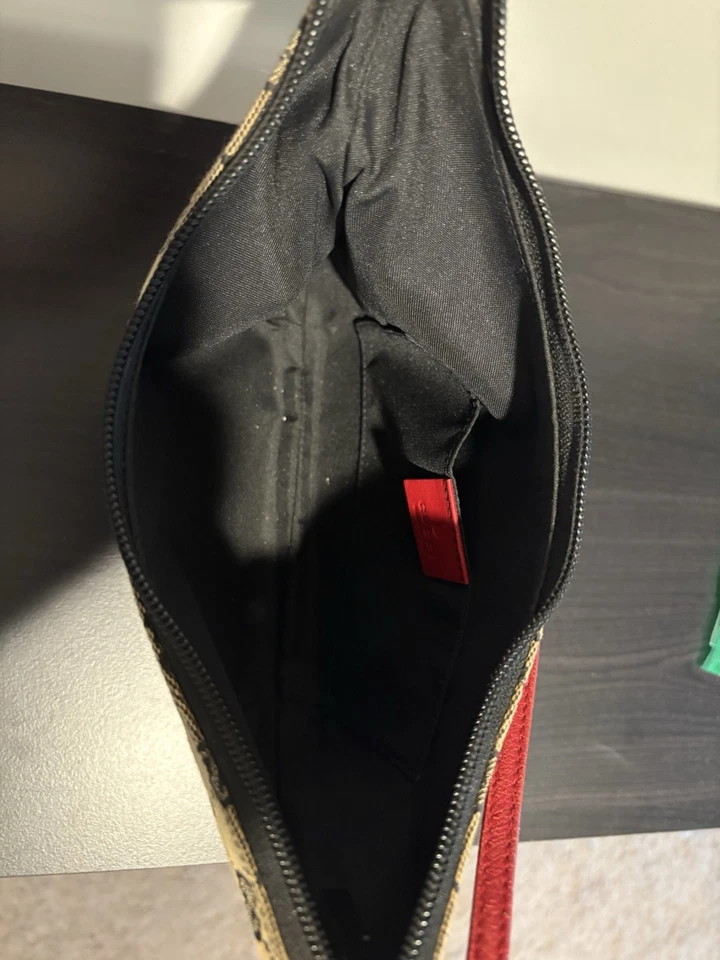 GUCCI Vintage Monogram Canvas Mini Hobo Pouchette Shoulder Bag - Image 3 of 4