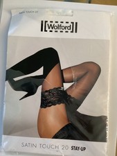 Wolford Satin Touch 20 Stay Ups in White size Large