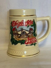 Busch Gardens Oktoberfest Tankard Stein Made in USA 5 3/4" Vintage