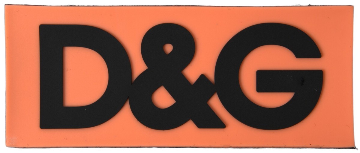 DOLCE&GABBANA D&G オレンジ　テープ　タンクトップ　ロゴ DOLCE & GABBANA Patch Black Orange D&G Sticky for Sneakers