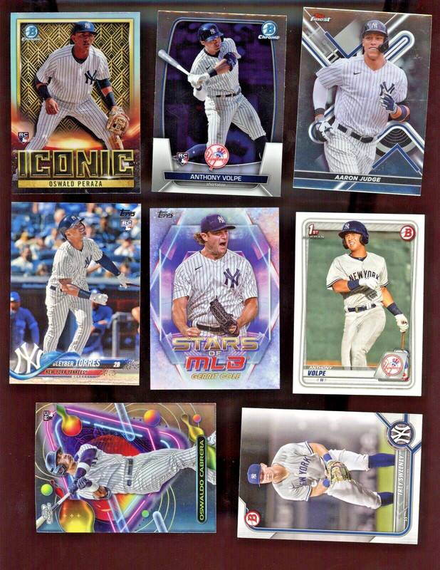 Judge Dominguez Volpe Torres Cole Rookie Topps Bowman Chrome 20 Card LOT Yankees