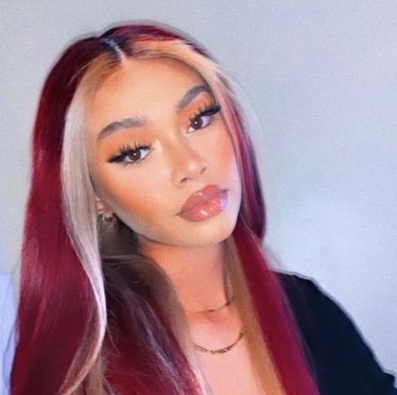Red hair with blonde highlights deals