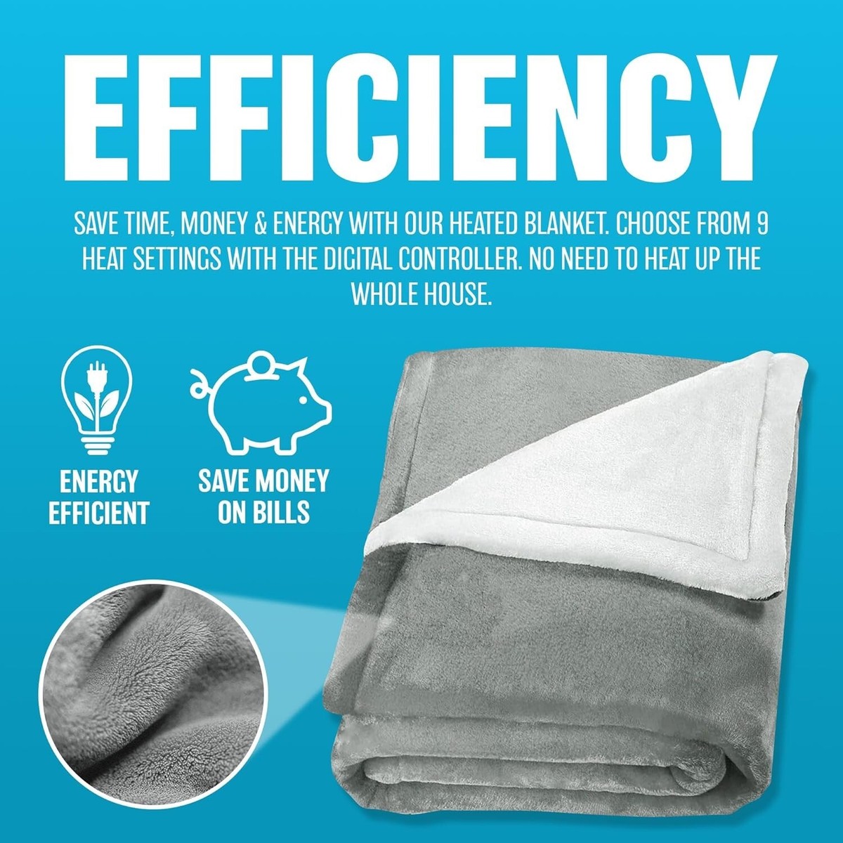 Sunbeam Heated Dreamland Heated Blanket Flashing Blue Dreamland