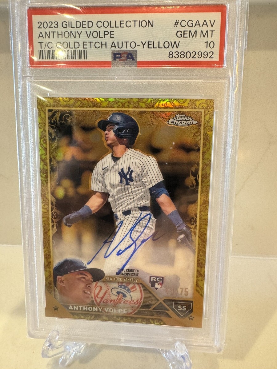 2023 Gilded Collection - Anthony Volpe /75 RC Gold Etch Auto 