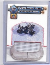 00-01 2000-01 PACIFIC STEPHANE FISET IN THE CAGE NET-FUSIONS 5 LOS ANGELES KINGS