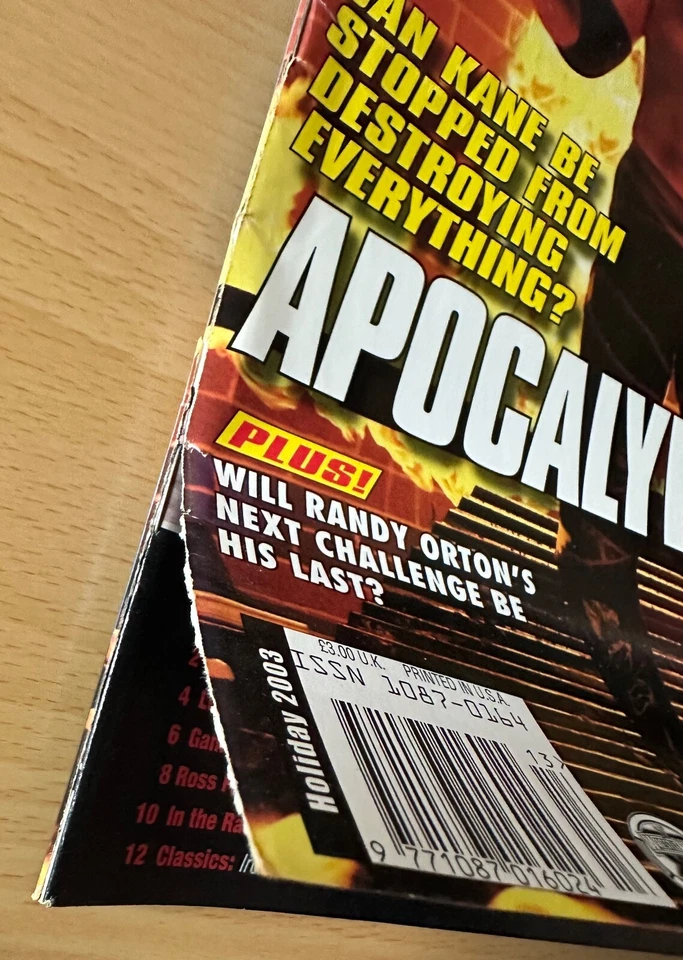 WWE RAW Magazine Holiday 2003 | Apocalypse Now | KANE | + WrestleMania Poster - Image 2 of 4