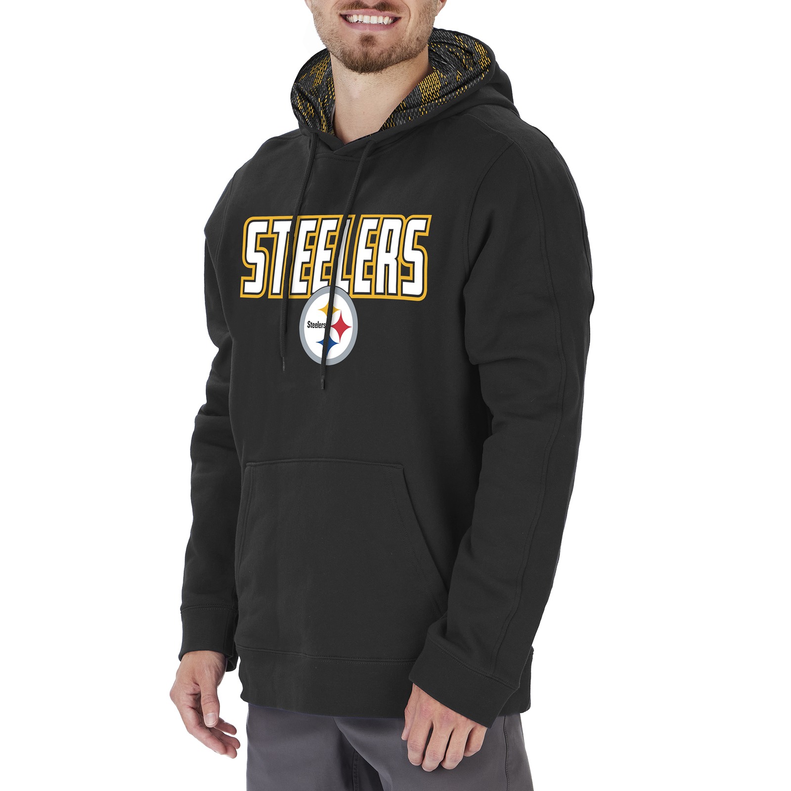 Мужская толстовка с капюшоном Zubaz NFL Pittsburgh Steelers с принтом Viper