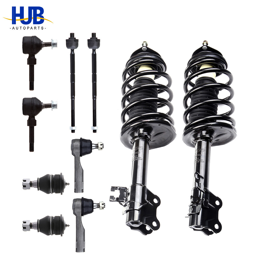 Front Complete Strut Ball Joint Tie Rod Steering Suspension Kit 10pc New