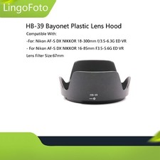 HB-39 Bayonet Plastic Lens Hood for Nikon AF-S DX NIKKOR 18-300mm f/3.5-6.3G ED