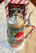 1998 Budweiser Candy Cane lidded stein 11835
