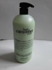 PHILOSOPHY BASIL CUCUMBER COOLER SHAMPOO BUBBLE BATH SHOWER GEL 32 OZ NOT SEALED