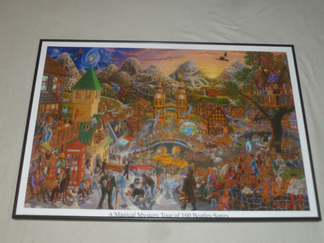 A Magical Mystery Tour Of 100 Beatles Songs Poster For Sale Ebay