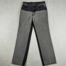 Vintage Sergio Valente Jeans Men's 29x28 Black Gray Western Pants Made in Taiwan