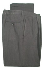 Brooks Brothers Mens Charcoal Pleated Wool Dress Pants 33R 34x32 Canada