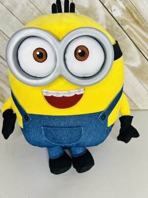 Minions Rise Of Guru talking Bob Plush Toy Glasses 8” WORKS
