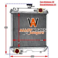 Fit Kubota U15 U17 U15-3 U17-3 Excavator Radiator Aluminum RA22142300 ALLOY