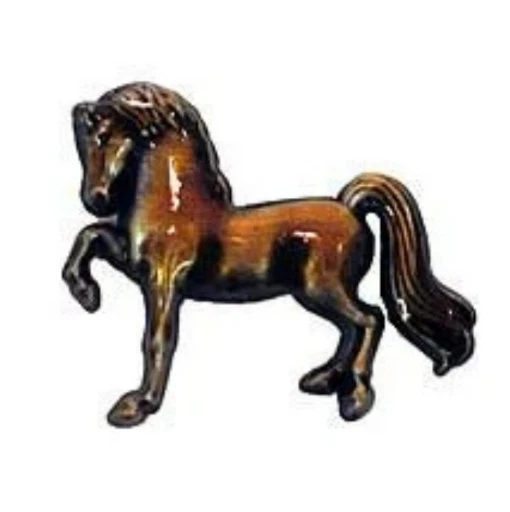 Alfileres de solapa hechos a medida caballo rampante para hombres joyería vintage regalo navideño marrón Foto 4 de 4