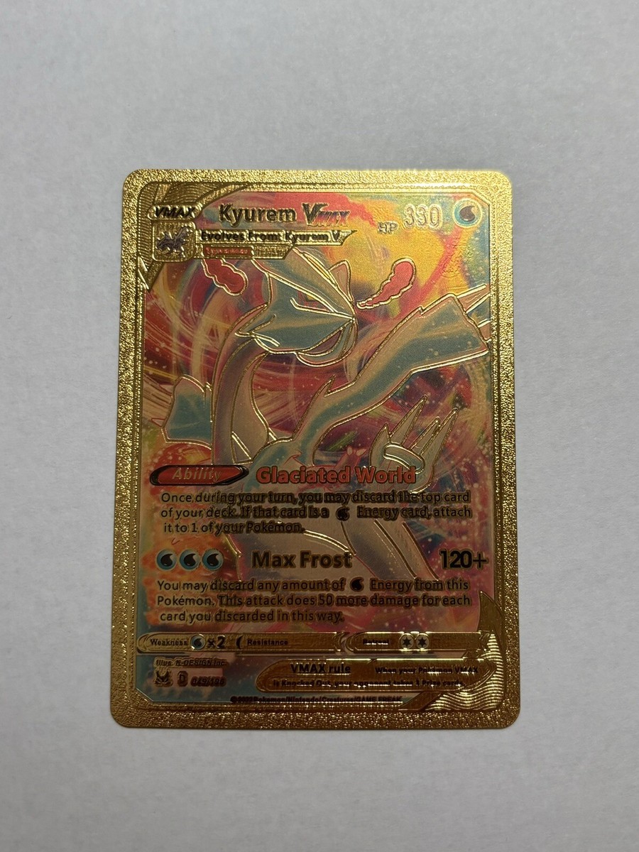 Kyurem VMAX 049/196 Gold Foil Fan Art Card HP 330 MINT/NM | eBay