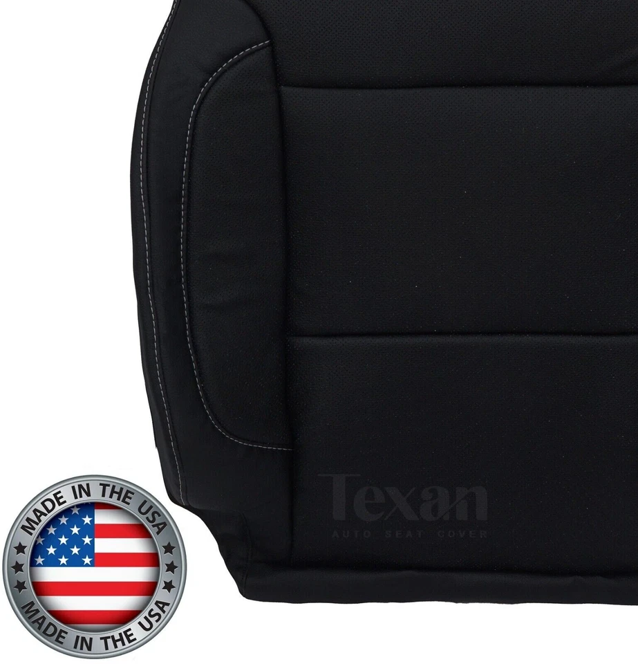 For 2016 2017 GMC Yukon Yukon XL Passenger Lean Back Perforated Seat Cover Black - Image 4 of 4