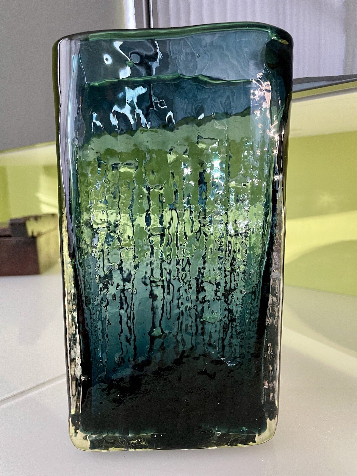 Whitefriars Indigo Bamboo Vase By Geoffrey Baxter 9669