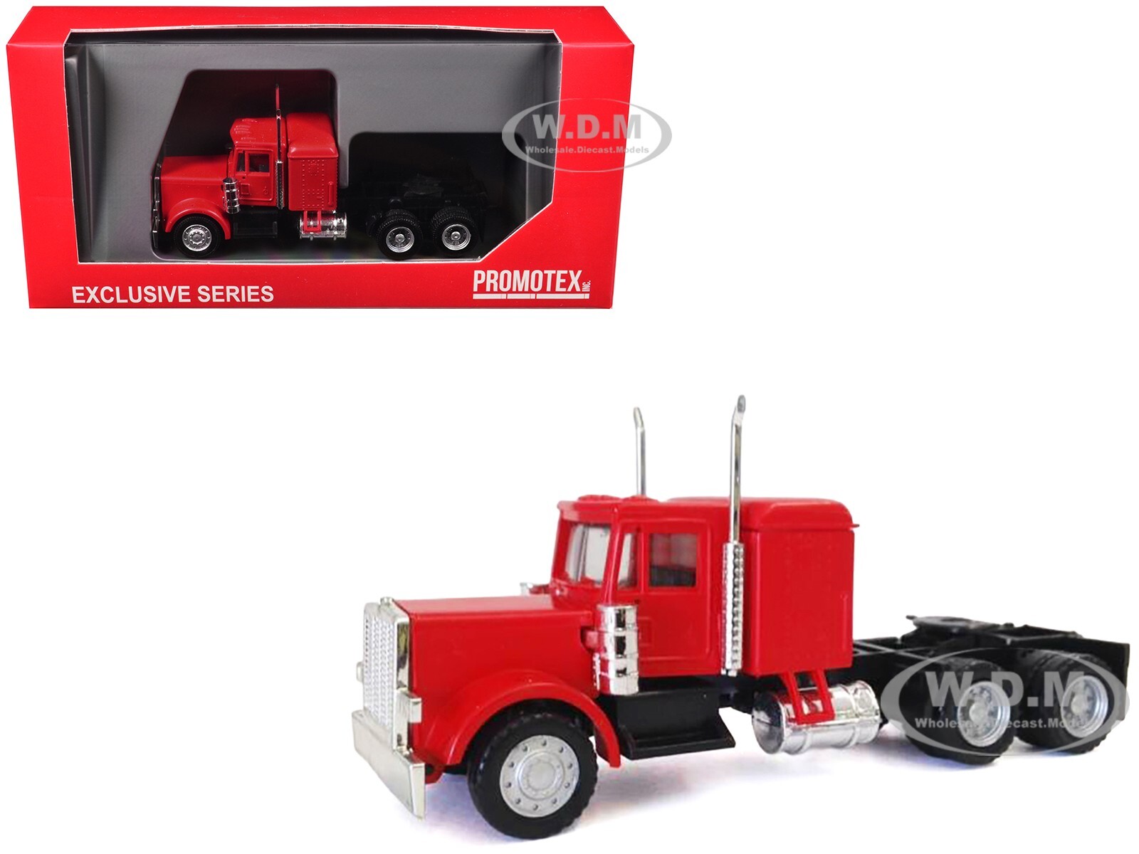 ТЯГАЧ PETERBILT LONG КРАСНЫЙ 1/87 (HO) МОДЕЛЬ PROMOTEX 025285 R