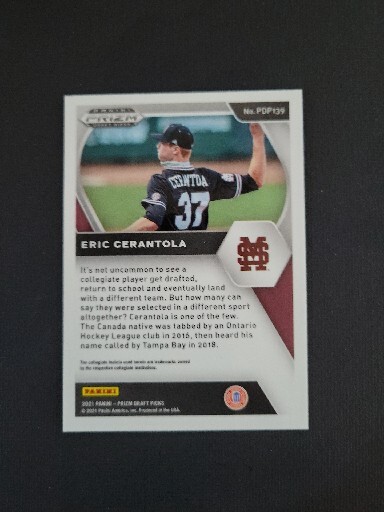 2021 Panini Prizm Draft Picks Silver Prizm # PDP139 Eric Cerantola