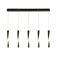 HäNgelampe Pendelleuchte Esszimmerlampe Schwarz Led Wohnzimmerlampe Chrom 120 Cm