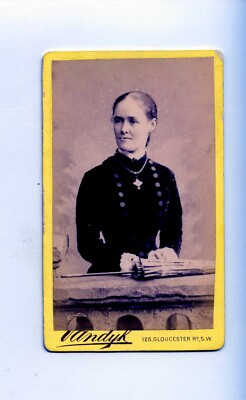 (KJh7161-476) ECHTFOTO CDV, UNBEKANNTE FRAU, VANDYK, LONDON, SEHR GUTER ZUSTAND