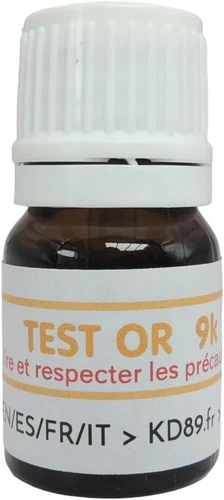 1 Test Reagent Tester To Test Gold 9K, 9 Carats 375/1000 - Metal Test - KD89