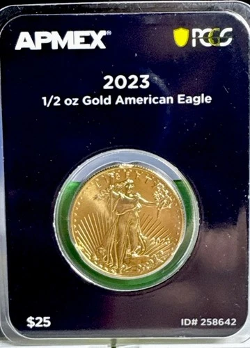 2023 APMEX PCGS  1/2 oz American Gold Eagle Coin (MintSealed, BU)
