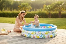 Bestway H2OGO Coral Kids Inflatable Pool 40in Round Splash Play Ages 2+ NEW