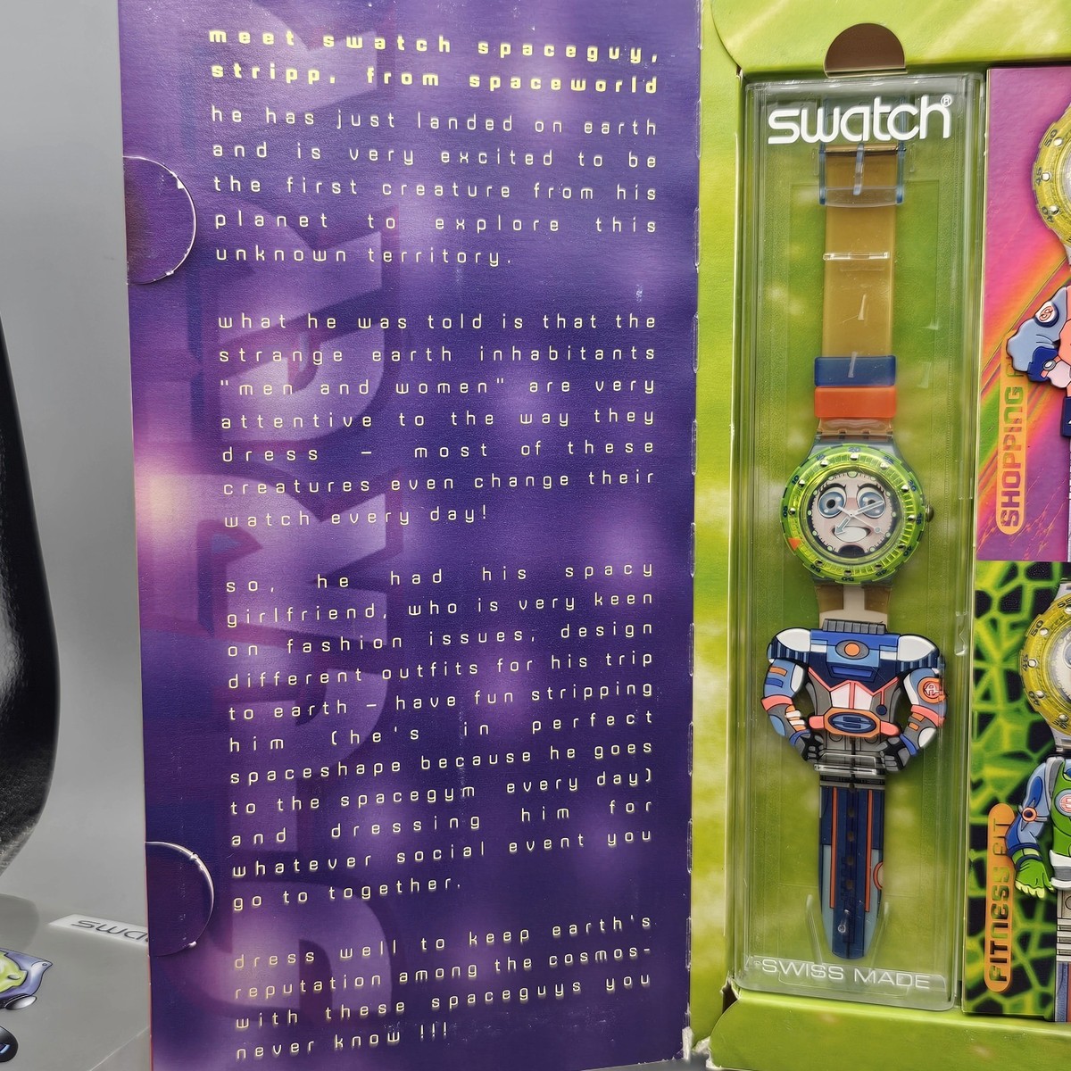 Swatch Strepp Space Guy Watch In Box See Details | eBay