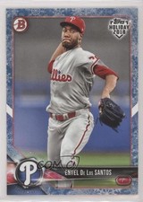 2018 Topps Holiday Bowman White Snow 7/50 Enyel de los Santos #TH-EDLS w8t