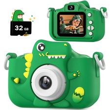 Upgrade Dinosaur Kids Camera, Christmas Birthday Gifts for Girls Boys 3-12, 1...