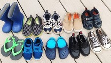 Toddler Size 6 Shoe Lot - 10 Pairs Crocs Toms converse Nike old navy