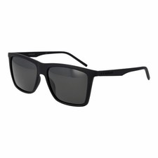 Image of Polaroid PLD 2050/S Men’s Black Rectangle Polarized Sunglasses Grey Lens 55mm