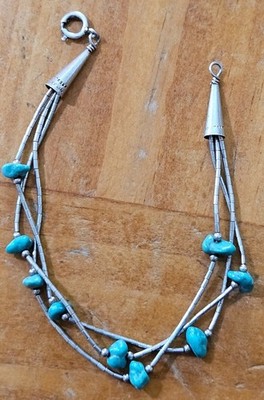 Sterling Silver Multi strand Liquid Silver Bracelet with  display picture 3