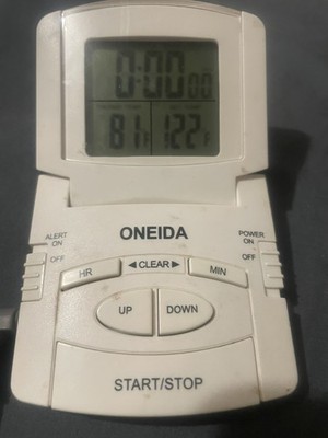 RARE ONEIDA DIGITAL OVEN  PROBE DIGITAL THERMOMETER TIMER C & F BATTERY tested 