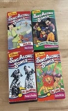 Disney Sing-Along VHS Lot 4 Tapes Campout Wal...