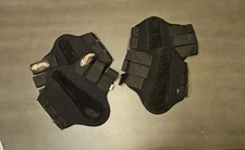 2 Pairs Large Horse Splint Boots Black WEAVER Good Condition -Tendon Protection
