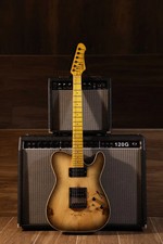 Sqoe SETL-600 Electric Guitar - Transparent natural wood color