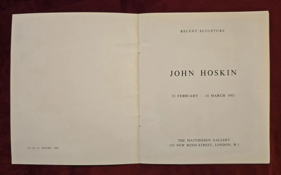 CÉSAR BALDACCINI & JOHN HOSKIN Sculpture Exhibition Ephemera Hanover Gallery - Image 2 of 4