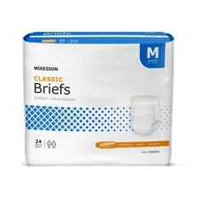 96 McKesson Adult Disposable Diaper Briefs Underwear M Light Absorb Tab Closure