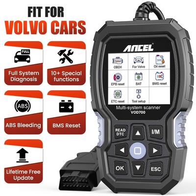 #ad ANCEL VOD700 OBD2 Scanner Diagnostic Tool For VOLVO Car Full System Code Reader $89.99