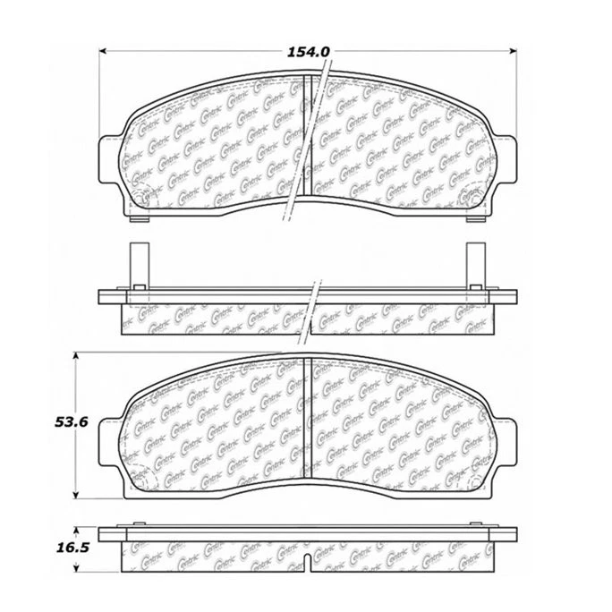 Para Mercury Mountaineer 2002-2005 | Pastillas de freno de disco delanteras centradas | Cerámica Foto 4 de 4